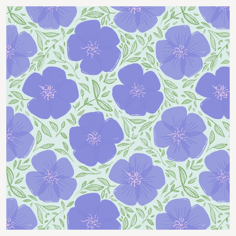 Periwinkle Poppy Vine