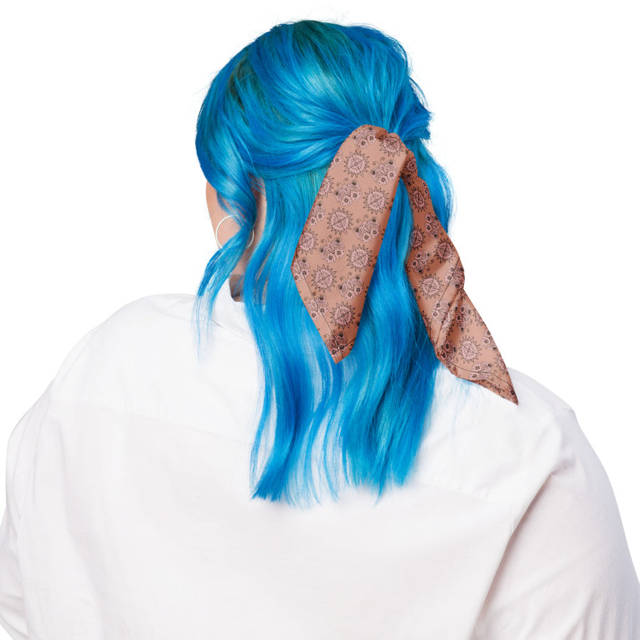 Mocha Butterfly Eye Bandana mockup 1