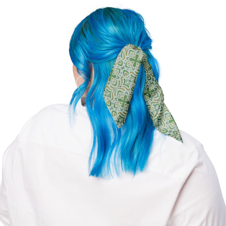 Mint Folk Bandana mockup 1