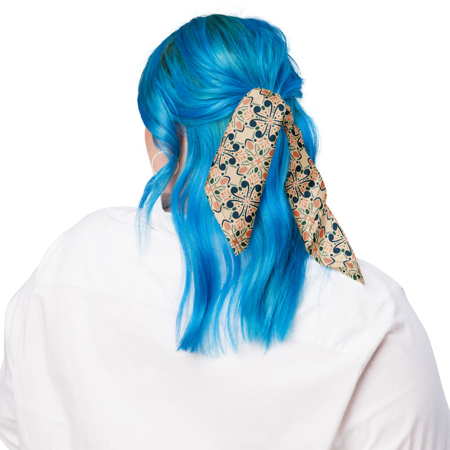 Garden Navy Bandana mockup 1