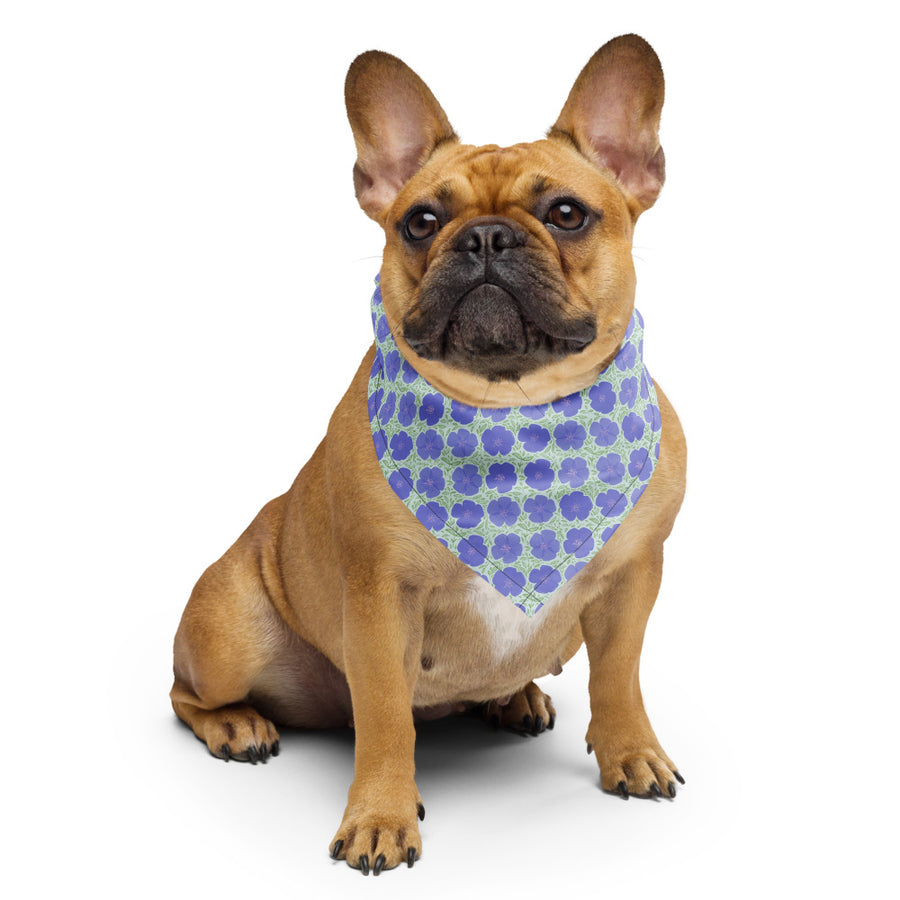 Periwinkle Poppy Vine Bandana mockup 2