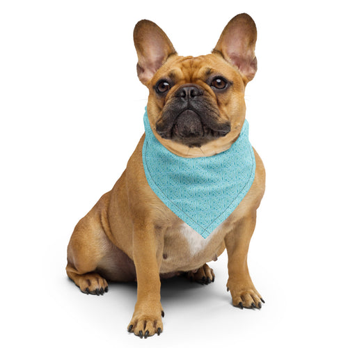 Aqua Vine Scatter Bandana mockup 2 pattern preview