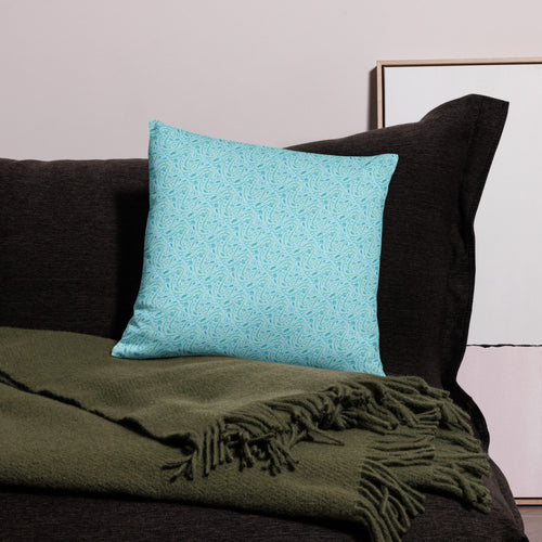 Aqua Vine Scatter Pillow Case mockup 1 pattern preview