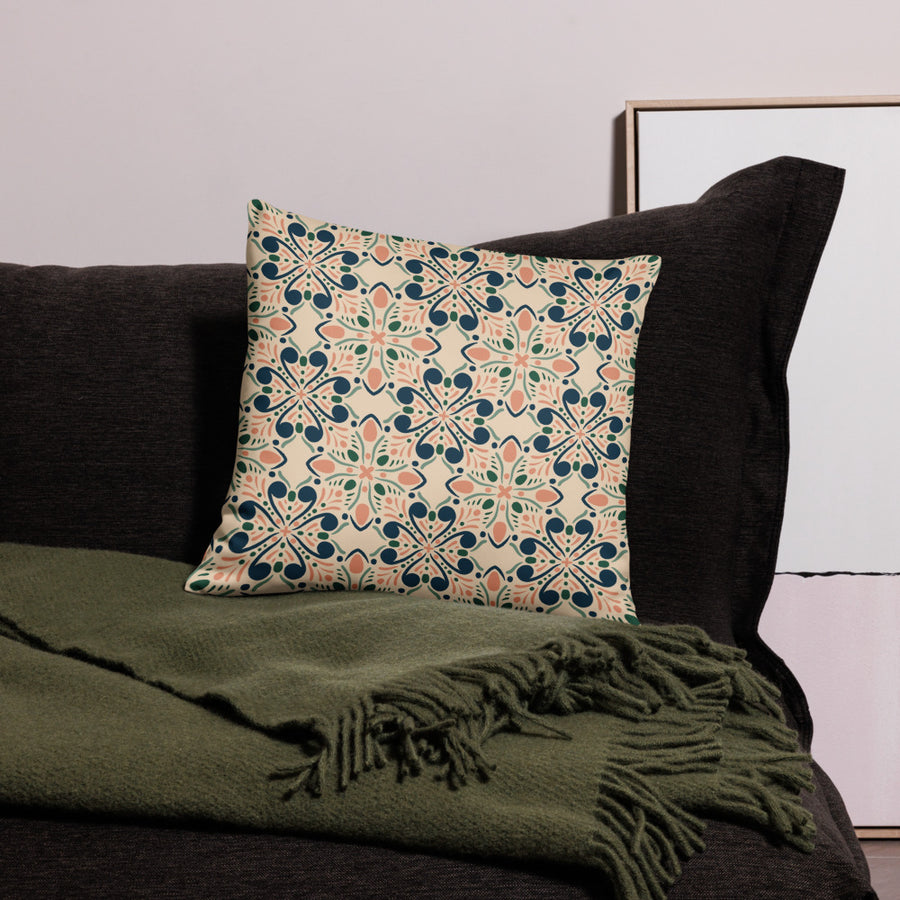 Garden Navy Pillow Case mockup 1