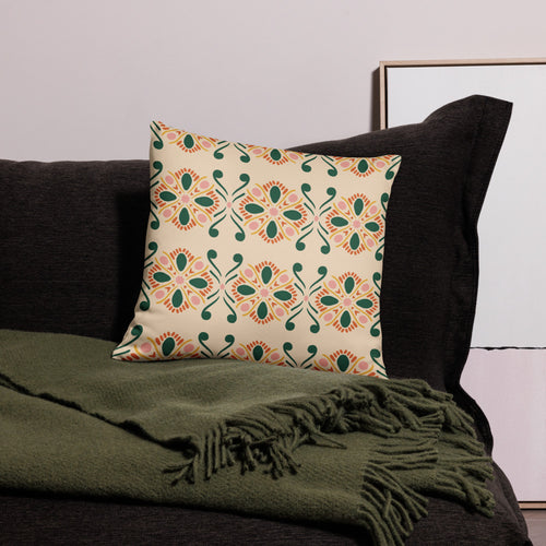 Forest Butterfly Tile Pillow Case mockup 1 pattern preview