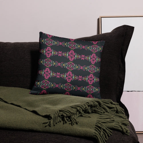 Magenta Baroque Pillow Case mockup 1 pattern preview