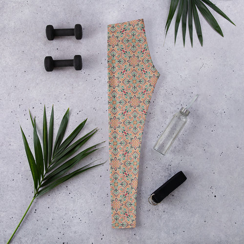 Picnik Fiesta AOP Leggings mockup 1 pattern preview