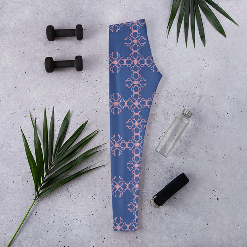 Ribbon Cross AOP Leggings mockup 1 pattern preview