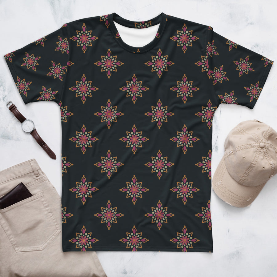 Dot Medallion AOP Men's T-Shirt mockup 1