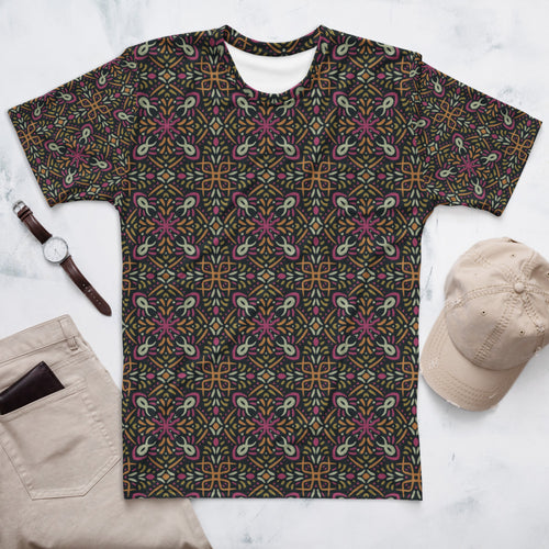 Disco Cross AOP Men's T-Shirt mockup 1 pattern preview