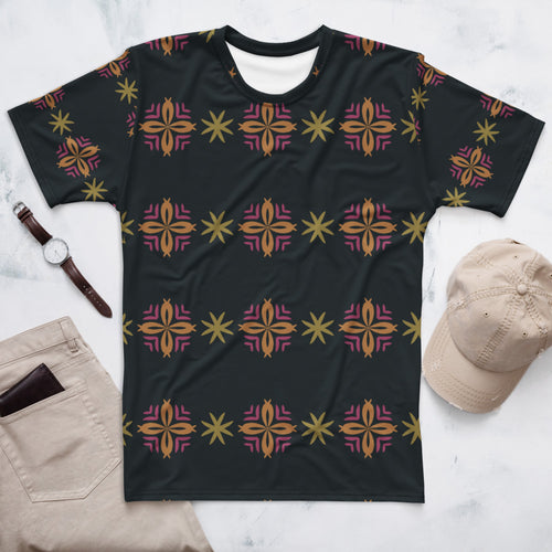 Disco Star Scatter AOP Men's T-Shirt mockup 1 pattern preview