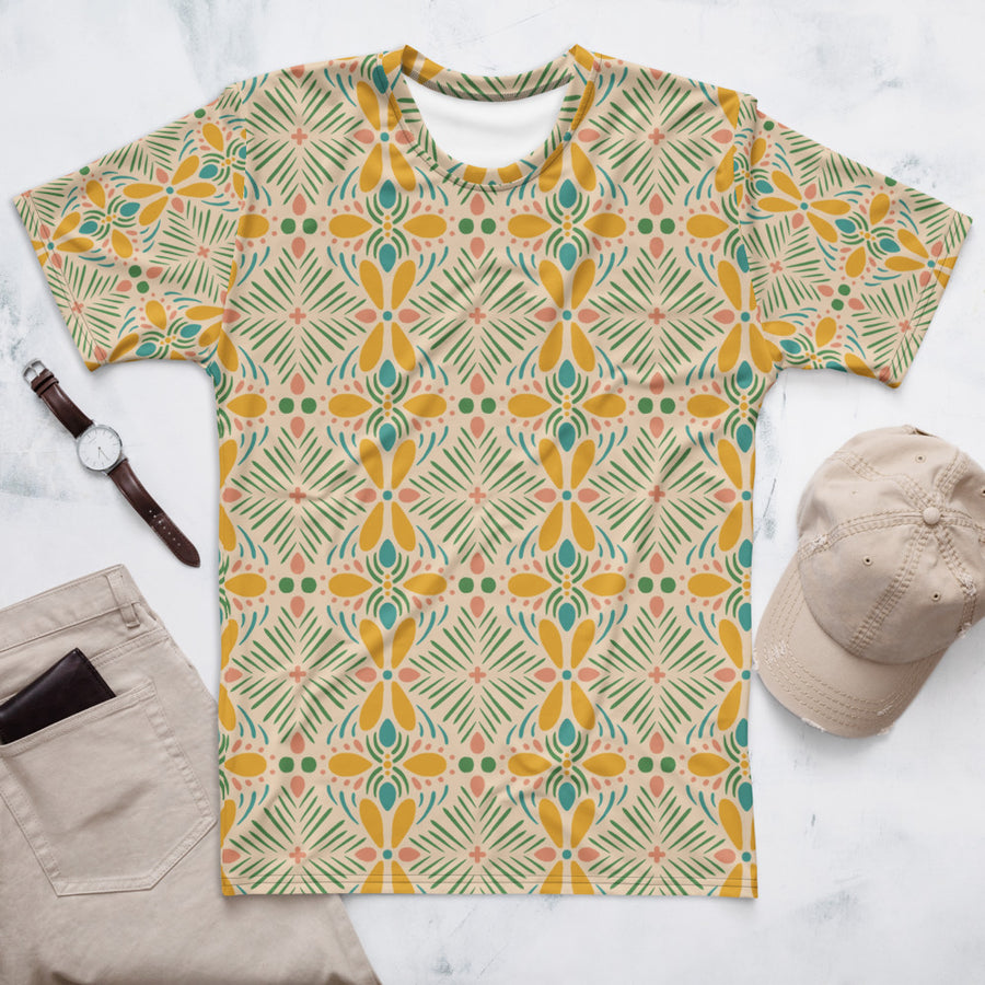 Sunshine Petal AOP Men's T-Shirt mockup 1