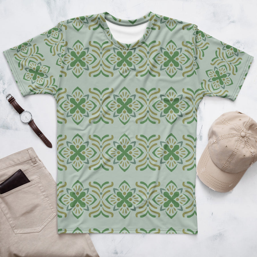 Olive Butterfly AOP Men's T-Shirt mockup 1