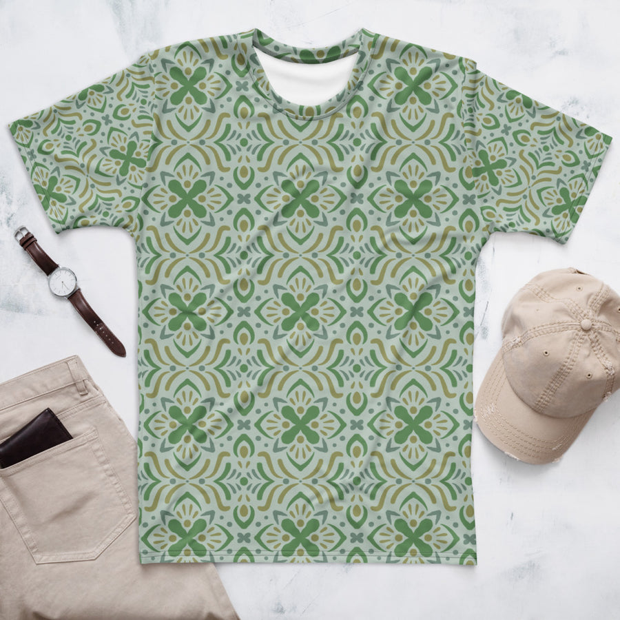 Mint Folk AOP Men's T-Shirt mockup 1