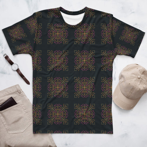 Disco Scrollwork AOP Men's T-Shirt mockup 1 pattern preview