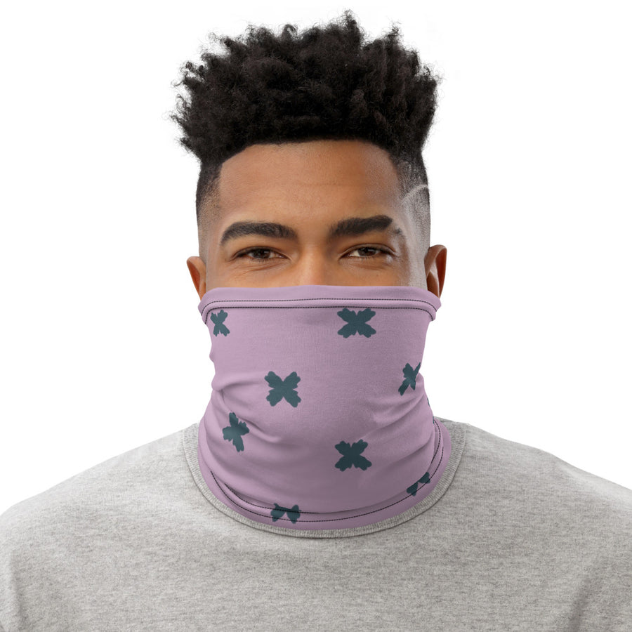 Coachella Butterfly Lavender AOP Neck Gaiter mockup 1