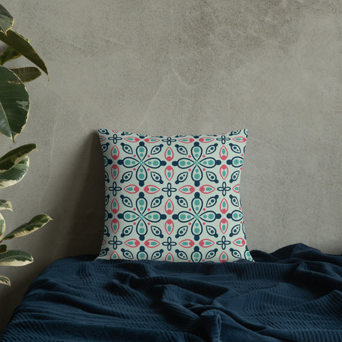 Eye Tile Souk Premium Pillow mockup 1 pattern preview