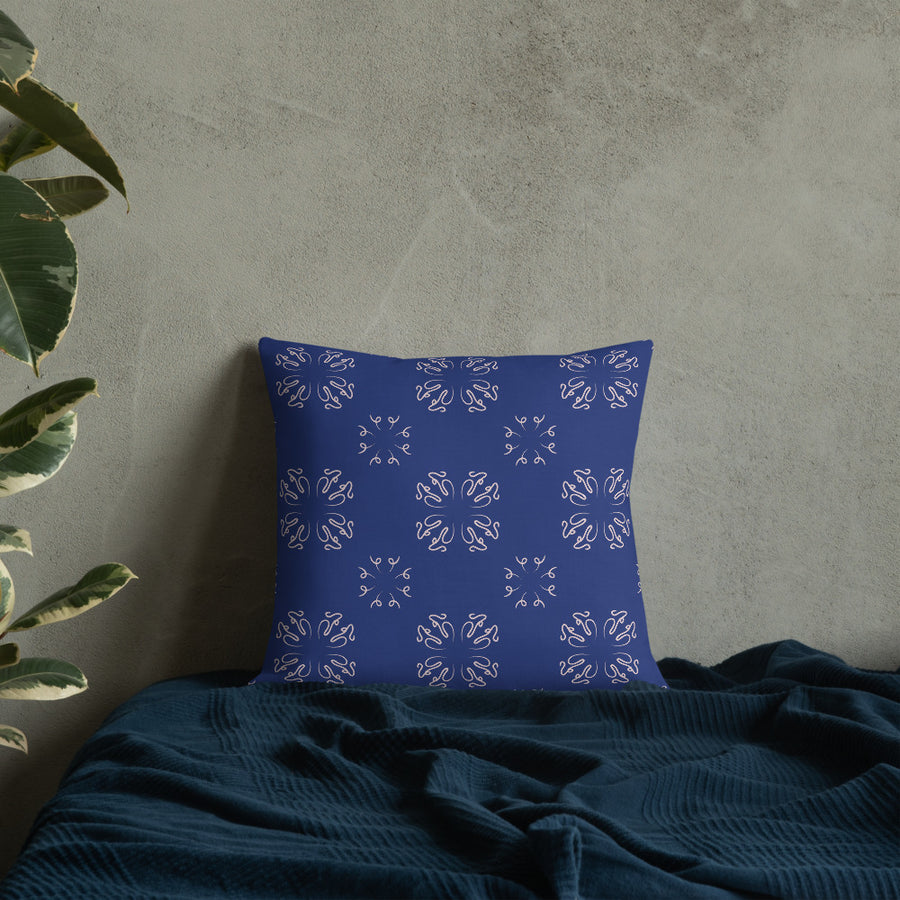 Calligraphy Cross Premium Pillow mockup 1