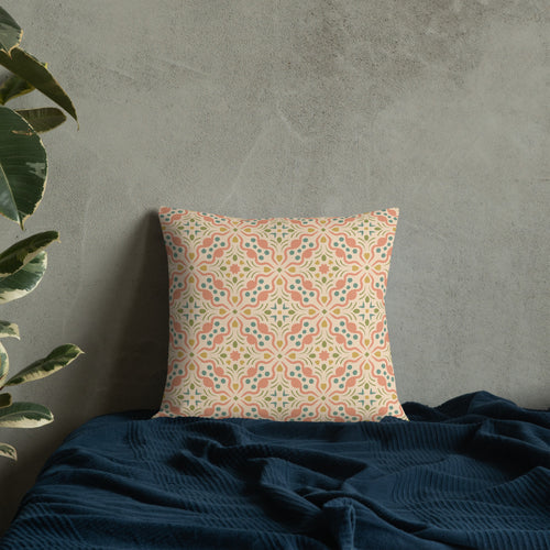 Serpentine Bloom Premium Pillow mockup 1 pattern preview