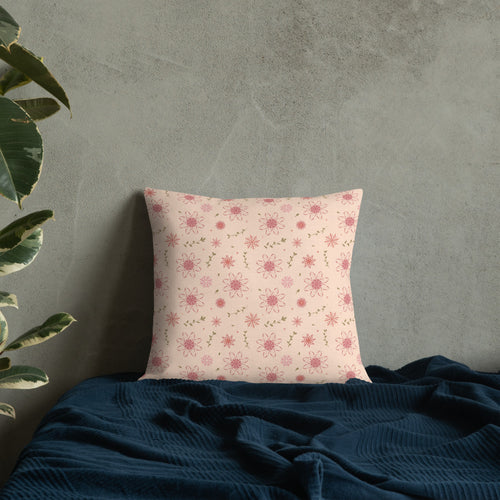 Delicate Romance 3 Premium Pillow mockup 1 pattern preview