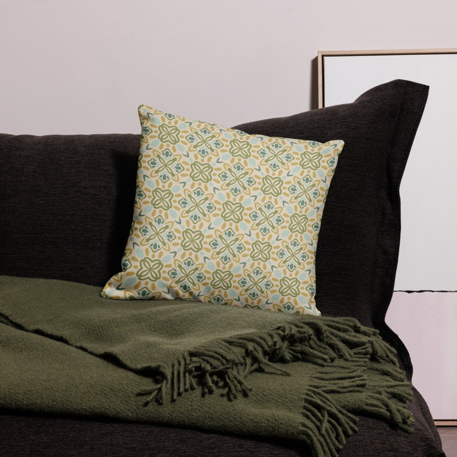 Garden Clover Cross Premium Pillow Case mockup 1