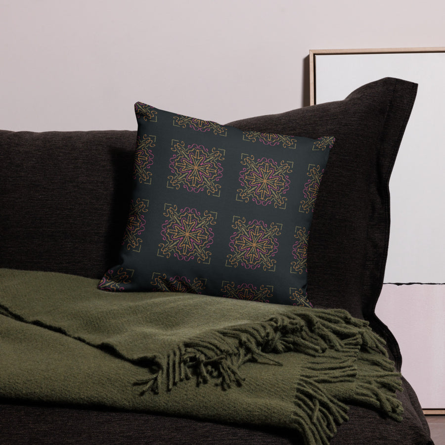 Disco Scrollwork Premium Pillow Case mockup 1