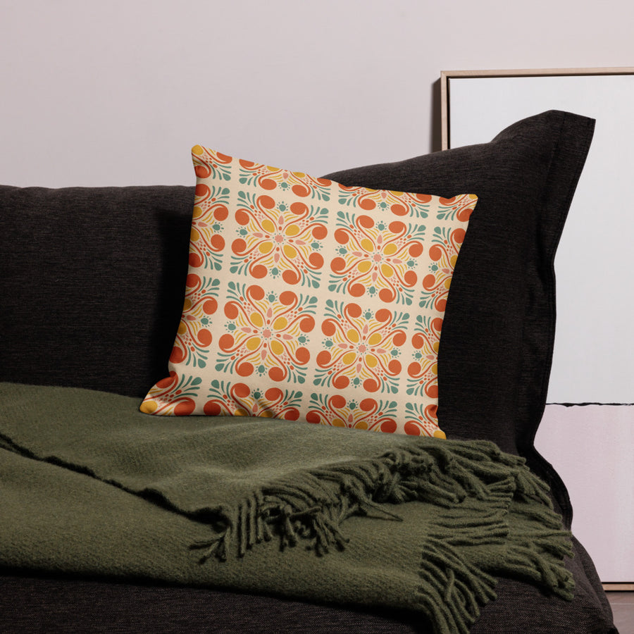 Bold Citrus Premium Pillow Case mockup 1