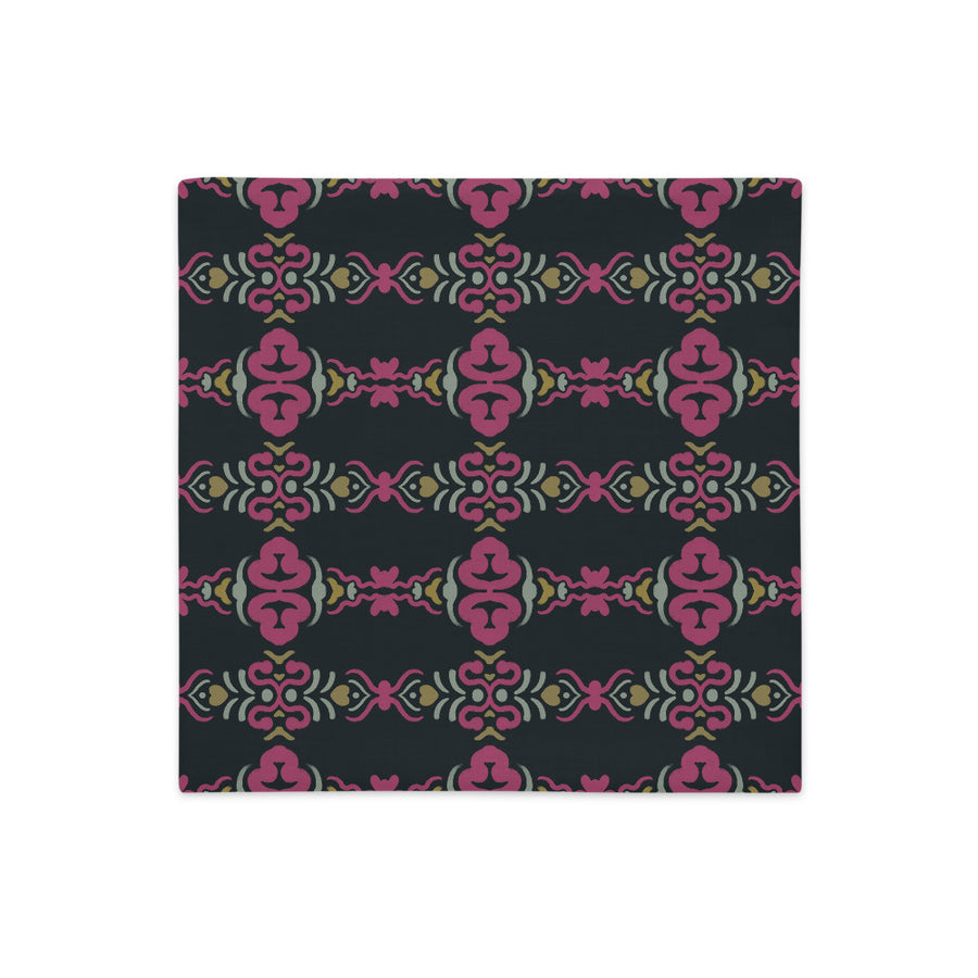 Magenta Baroque Premium Pillow Case mockup 1