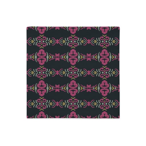 Magenta Baroque Premium Pillow Case mockup 1 pattern preview