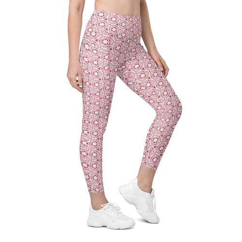 Alison Good Weeds AOP Recycled Leggings with Pockets mockup 1 pattern preview