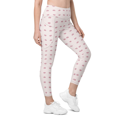 Alison Eyes On It AOP Recycled Leggings with Pockets mockup 1 pattern preview