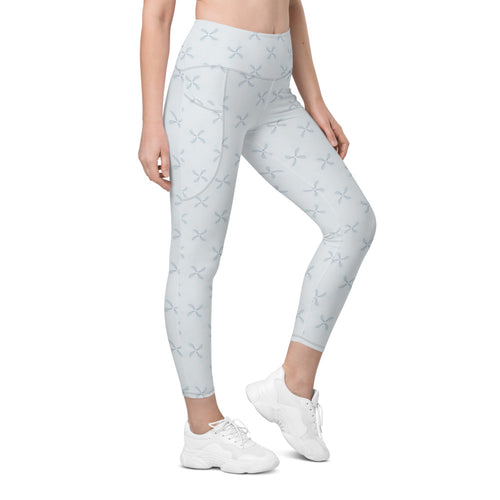 Misty Damsel Misty Meadow AOP Recycled Leggings with Pockets mockup 1 pattern preview