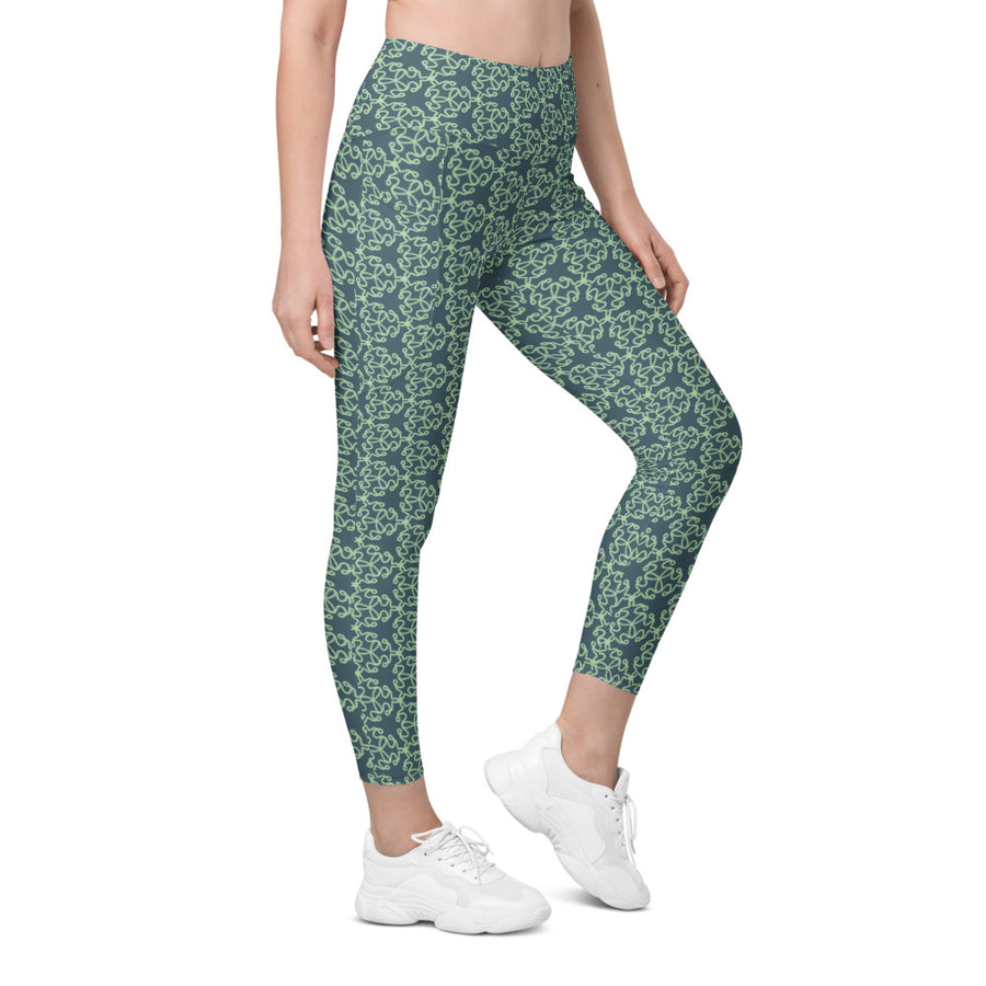Coachella We Are One Slate AOP Recycled Leggings with Pockets mockup 1