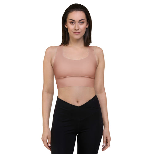 Mocha Mousse Longline Sports Bra pattern preview