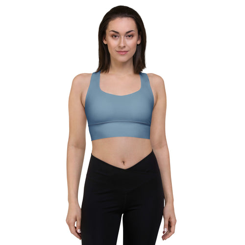 Coachella Slate Longline Sports Bra pattern preview