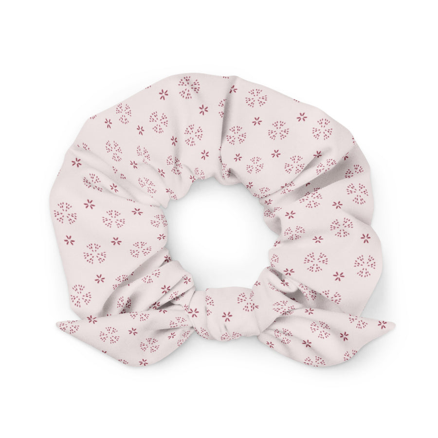 Alison Scatter Sunshine AOP Recycled Scrunchie mockup 1