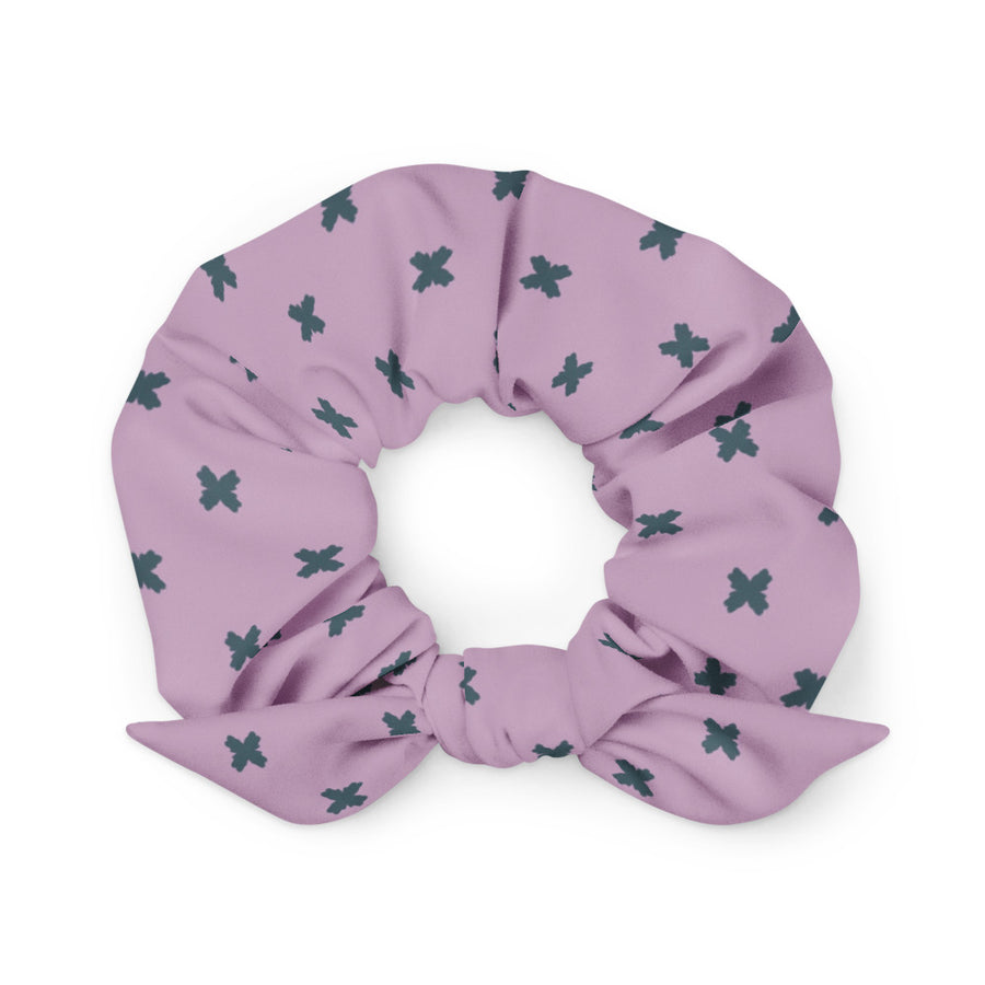 Coachella Butterfly Lavender AOP Recycled Scrunchie mockup 1