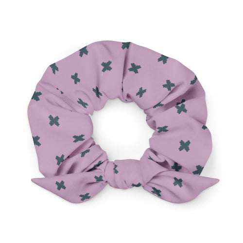Coachella Butterfly Lavender AOP Recycled Scrunchie mockup 1 pattern preview