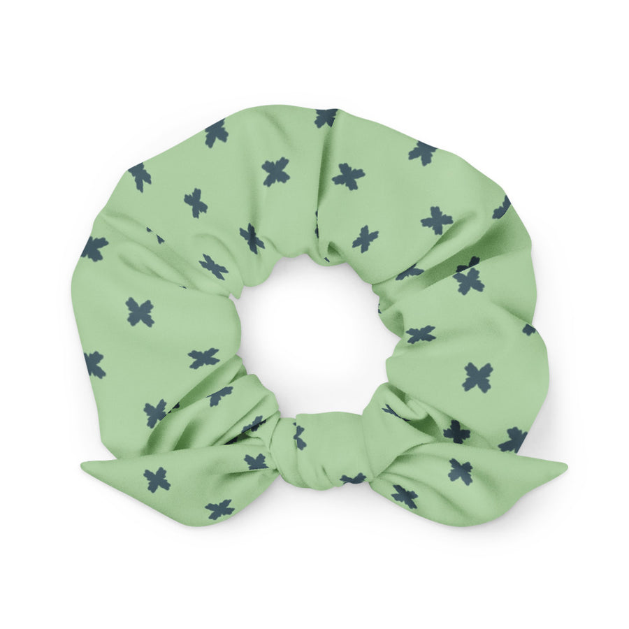 Coachella Butterfly Mint AOP Recycled Scrunchie mockup 1
