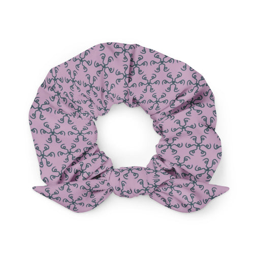 Coachella Spin Out Lavender AOP Recycled Scrunchie mockup 1 pattern preview