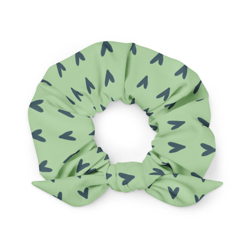 Coachella Puppy Love Lavender AOP Recycled Scrunchie mockup 1 pattern preview