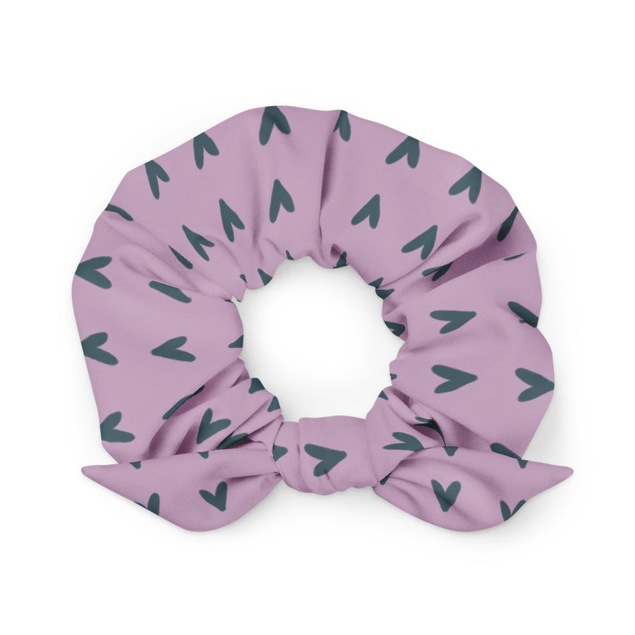 Coachella Puppy Love Mint AOP Recycled Scrunchie mockup 1