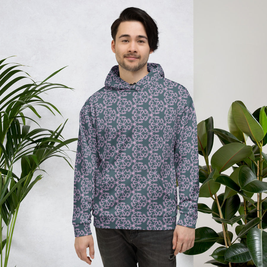 Coachella We Are One Slate Lavender AOP Hoodie mockup 1