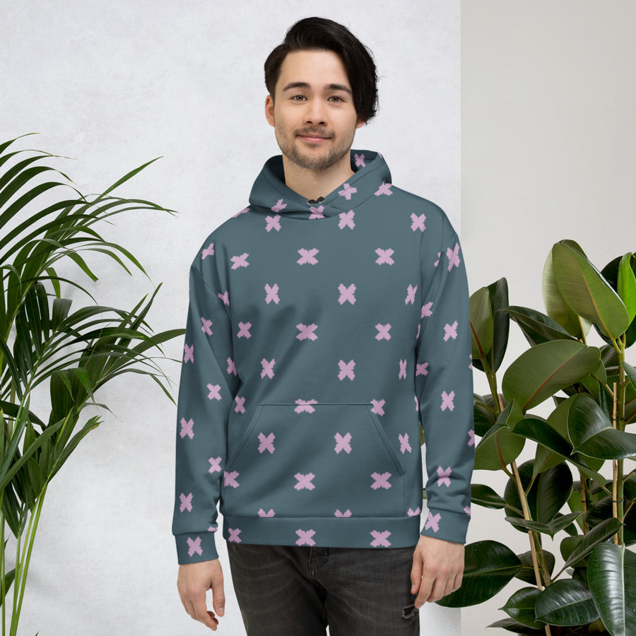 Coachella Butterfly Slate Lavender AOP Hoodie mockup 1