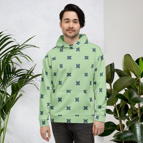 Coachella Butterfly Mint AOP Hoodie mockup 1 pattern preview