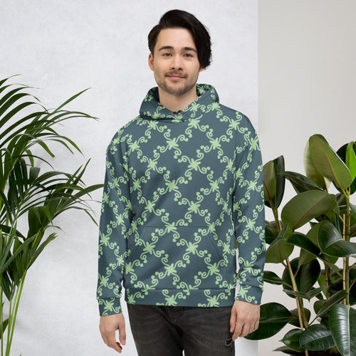 Coachella Wild Ones Slate Mint AOP Hoodie mockup 1 pattern preview