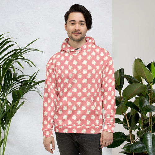 Delicate Romance Pink Liquid Painter AOP Hoodie mockup 1 pattern preview