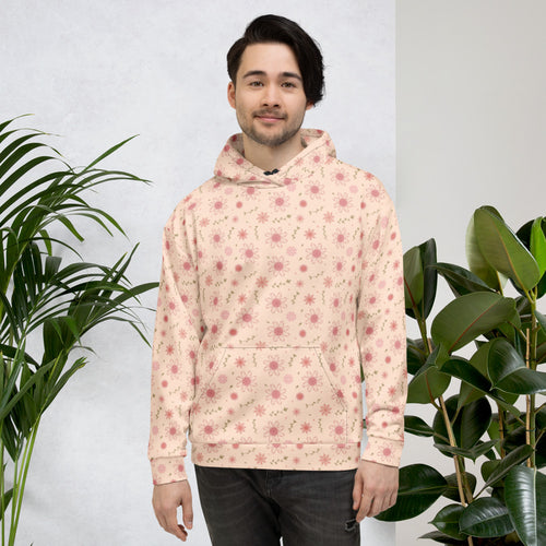 Delicate Romance An Optimists Meadow AOP Hoodie mockup 1 pattern preview