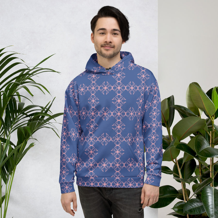 Ribbon Cross AOP Hoodie mockup 1