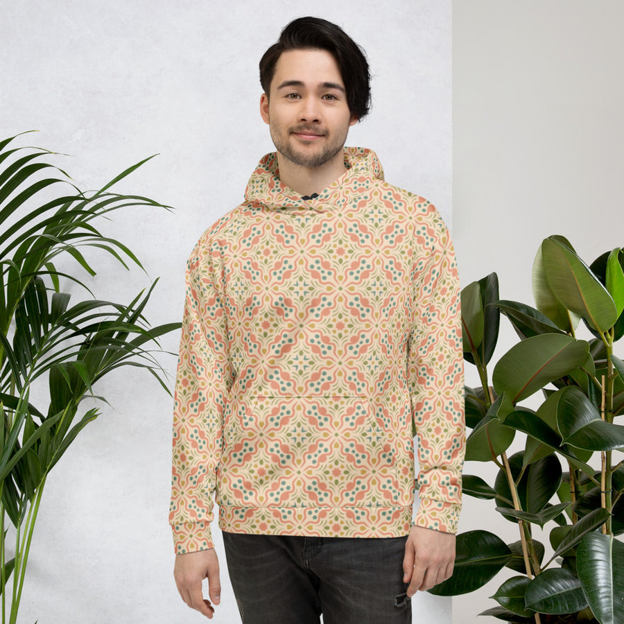 Serpentine Bloom AOP Hoodie mockup 1